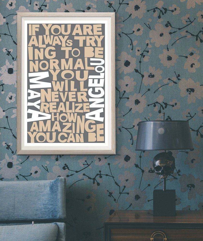 Maya Angelo Quote art print by Betsy Crum