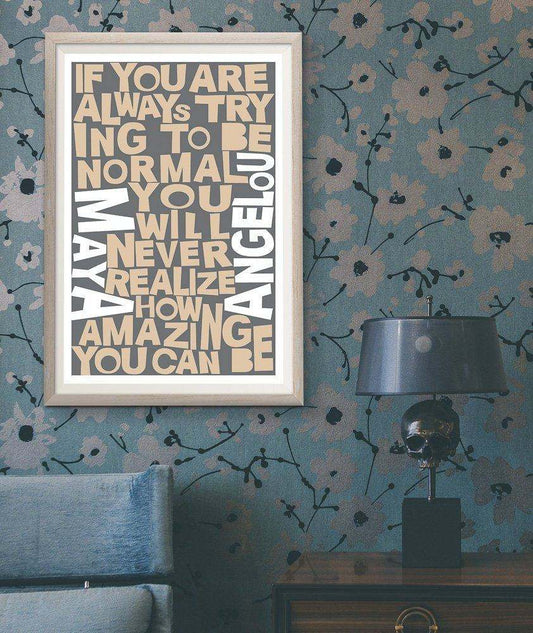 Maya Angelo Quote art print by Betsy Crum