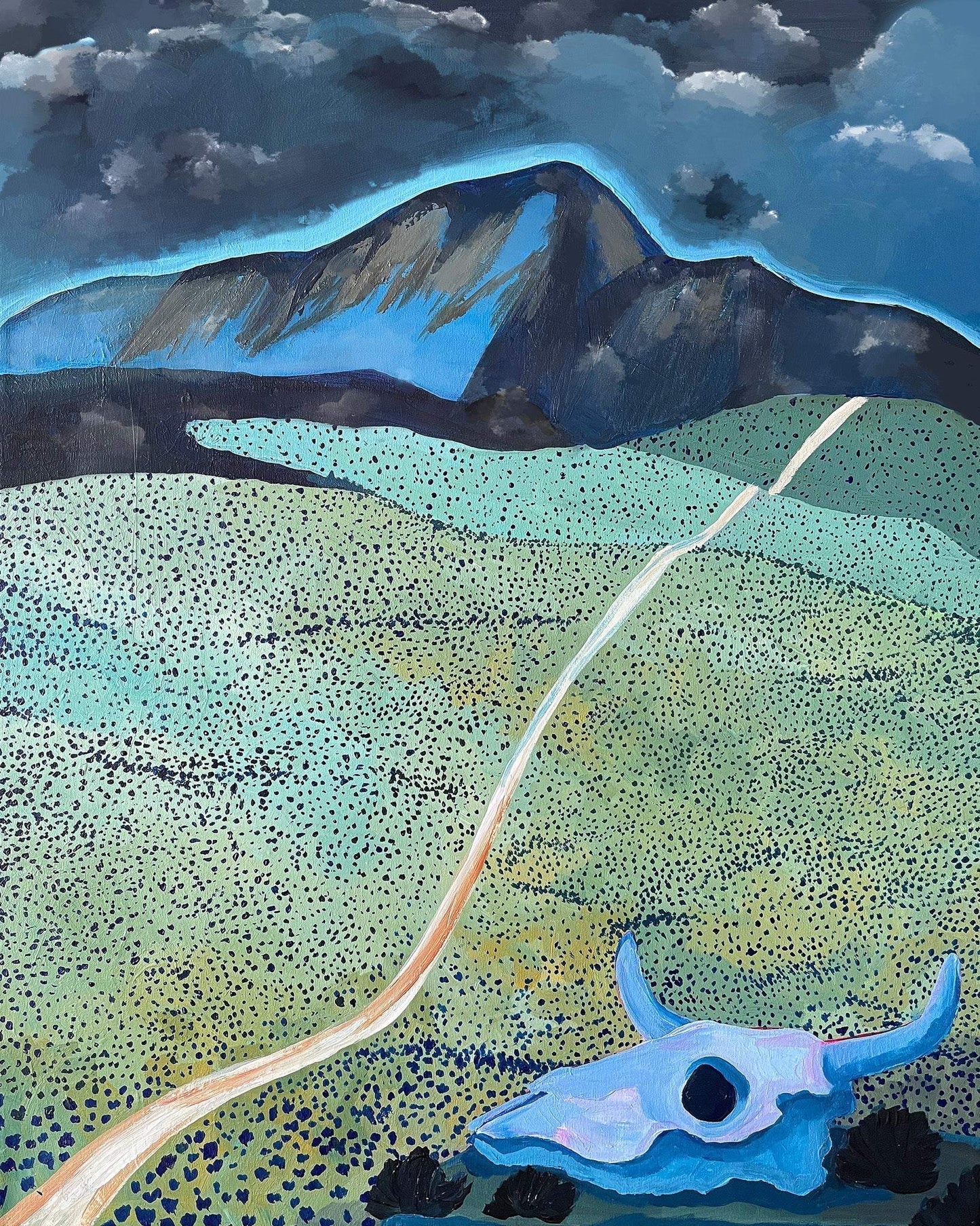 New Mexico Mountain & Field Print | Southwest Landscape | Caya Crum Art