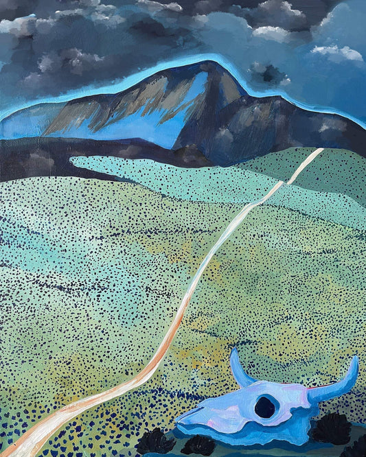 New Mexico Mountain & Field Print | Southwest Landscape | Caya Crum Art