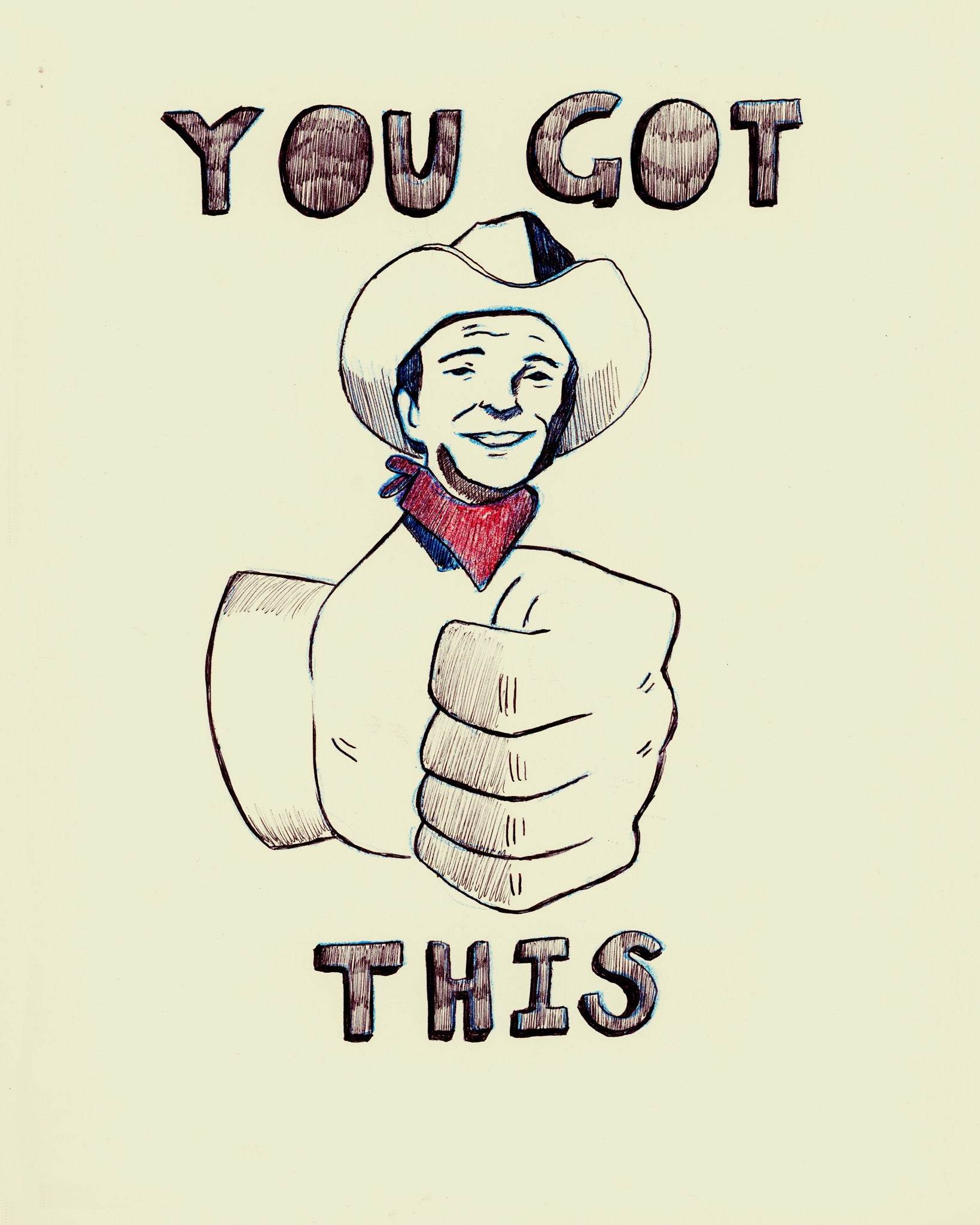 You Got This Cowboy Print | Western Decor | Caya Crum Art