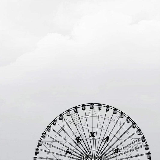 Black and white art print of Texas Star Ferris Wheel in Dallas by Betsy Crum on cotton rag paper