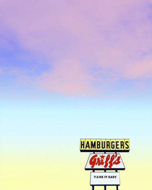 Griffs Hamburgers Fort Worth art print by Betsy Crum