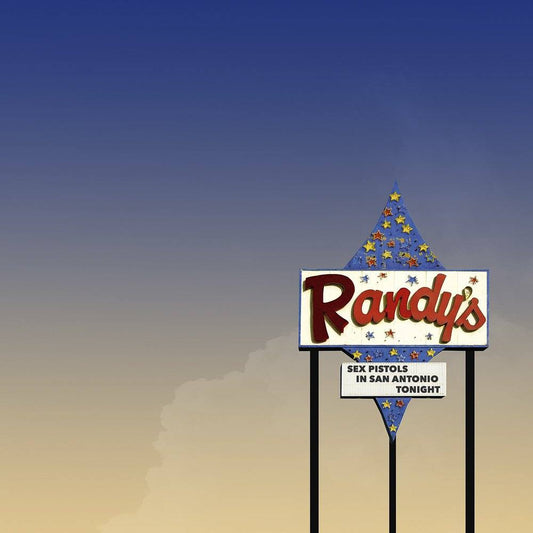 Vintage Randy's Bingo sign featuring Sex Pistols concert in San Antonio, museum quality art print on acid-free cotton paper, signed by artist