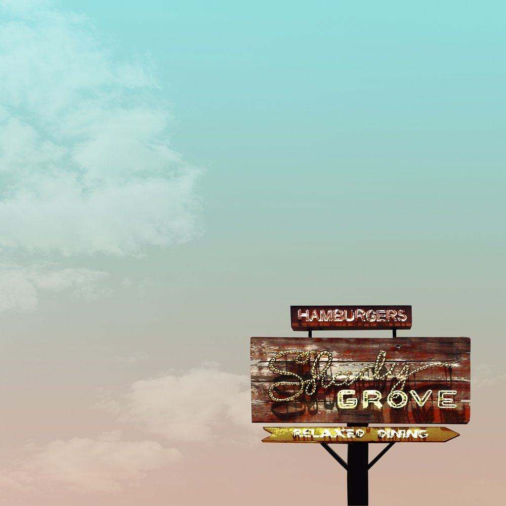 Shady Grove Austin Texas vintage neon sign art print by Betsy Crum on cotton rag paper