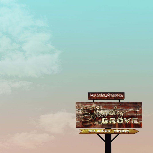 Shady Grove Austin Texas vintage neon sign art print by Betsy Crum on cotton rag paper