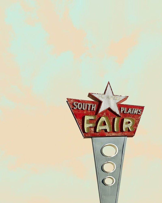 South Plains Fair vintage fair sign art print by Betsy Crum on cotton rag paper