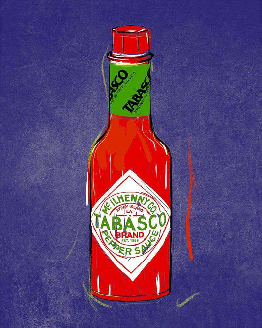 Tabasco Sauce art print by Betsy Crum on cotton rag paper with vibrant colors and modern design