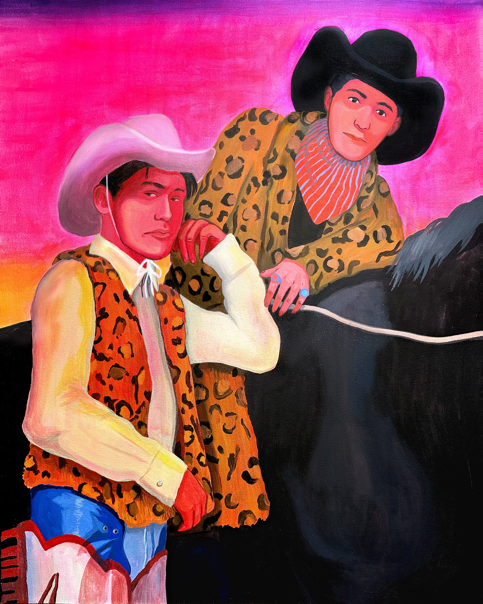 Western Art Print — The Cowboy Gaze with Their Horse Pop Art | Caya Crum