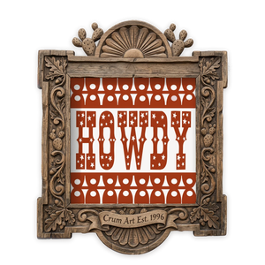 Howdy Game Day Orange — one of the 3 prints in The Howdy Set | Crum Art