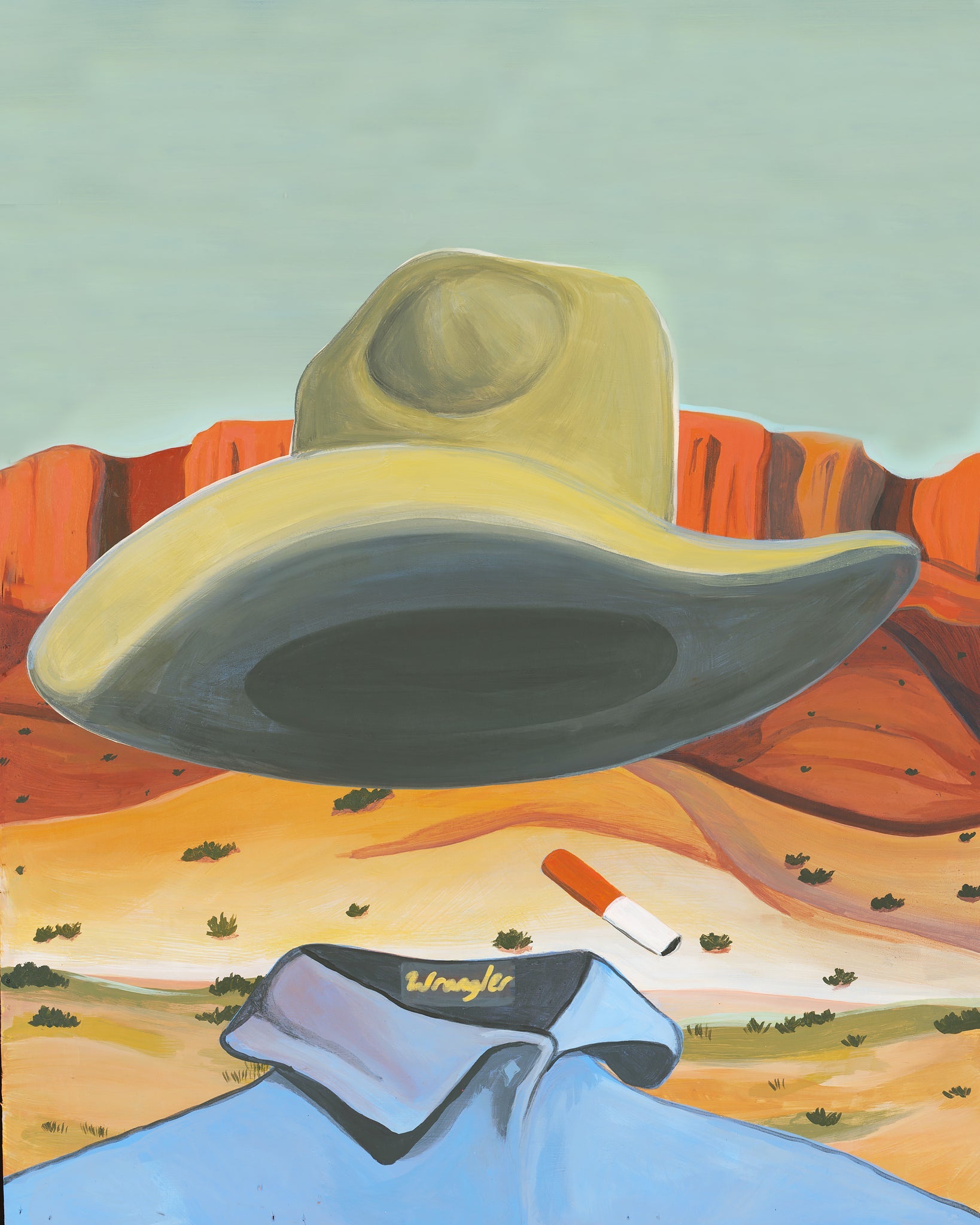 Western Gifts Art Prints — Ghost Cowboy Desert Mirage Pop Art | Caya Crum