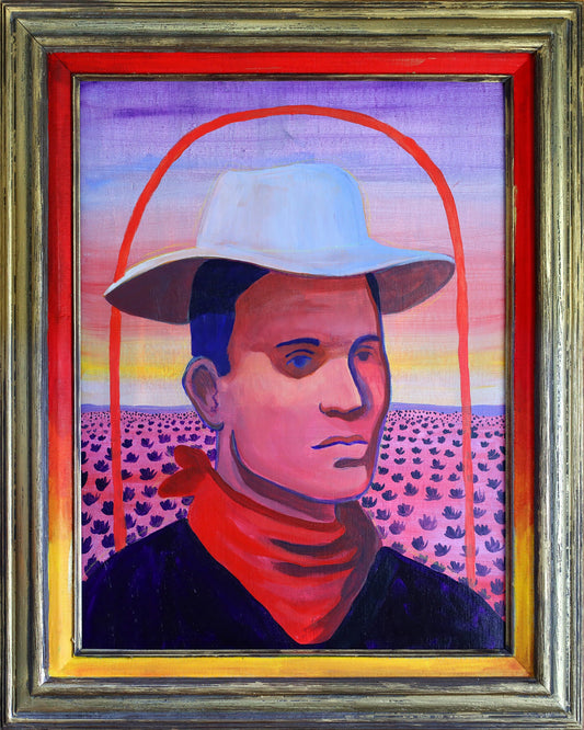 Western Gifts Art Prints — J.Y. Crum Cutting Horse Cowboy Portrait | Caya Crum