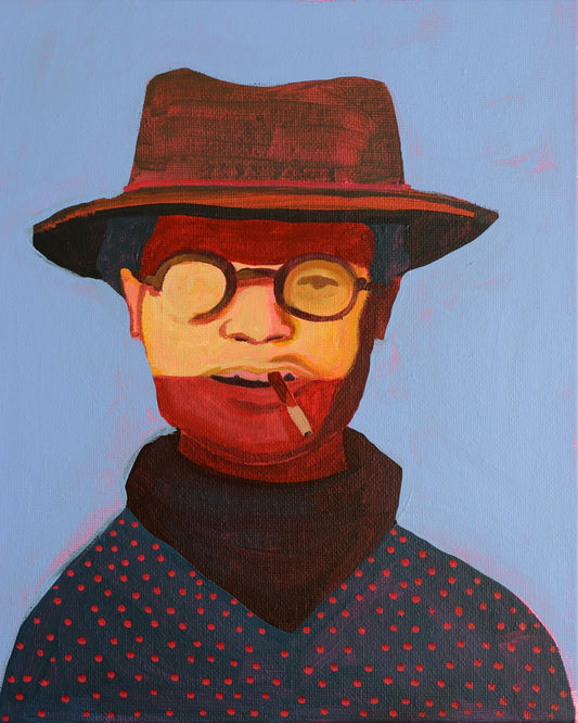 Western Gifts Art & Prints — Smoking Cowboy Pop Art Print Western Classic Wall Decor | Caya Crum Art Crum Art