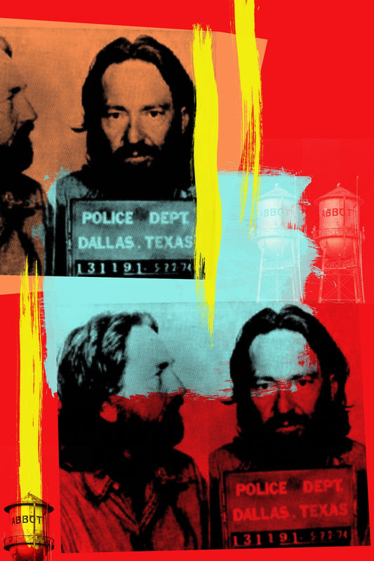Willie Nelson Mugshot Pop Art Print | Betsy Crum Art Crum Art