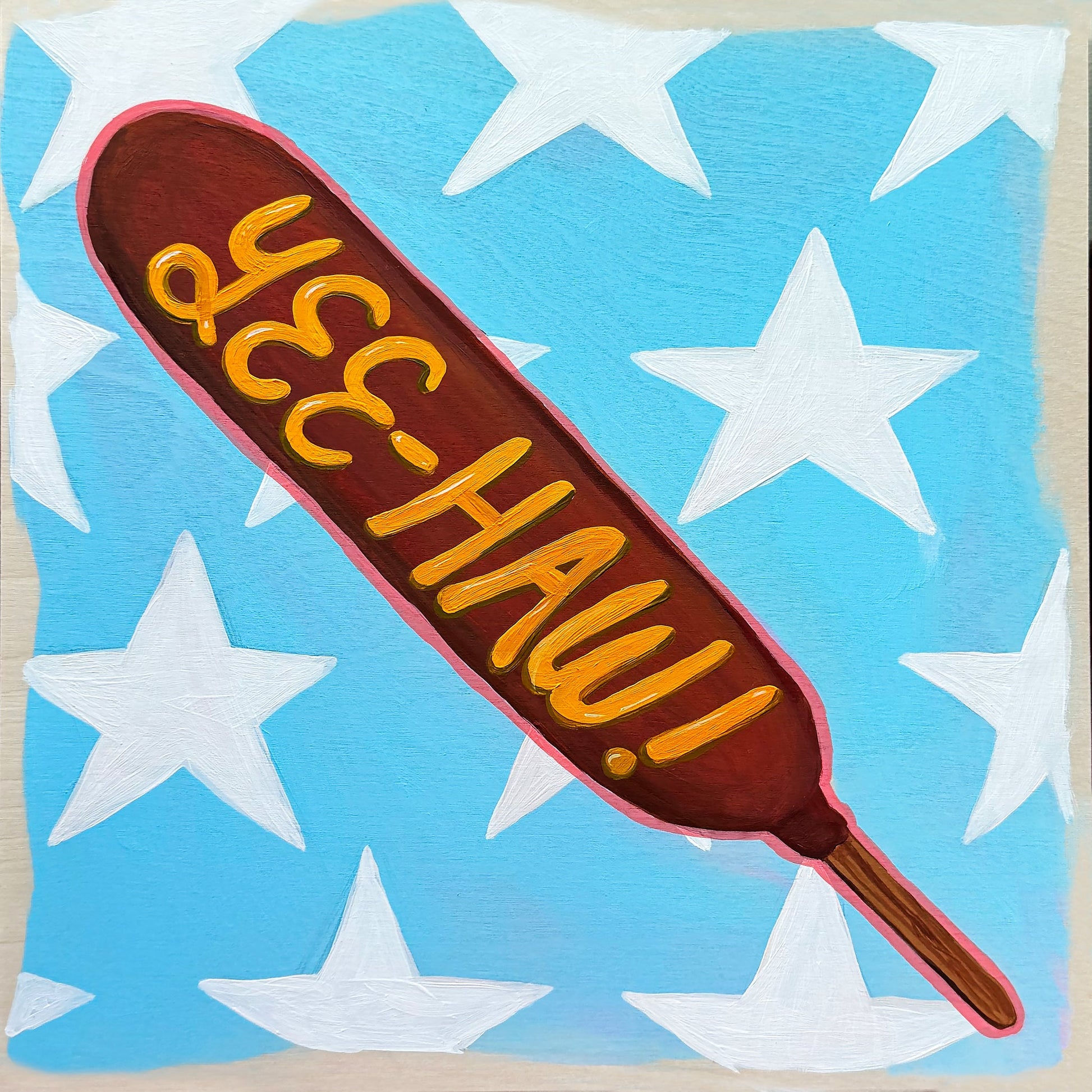 Yee-Haw Corndog Art Print and Circus decor| Caya Crum Art Crum Art