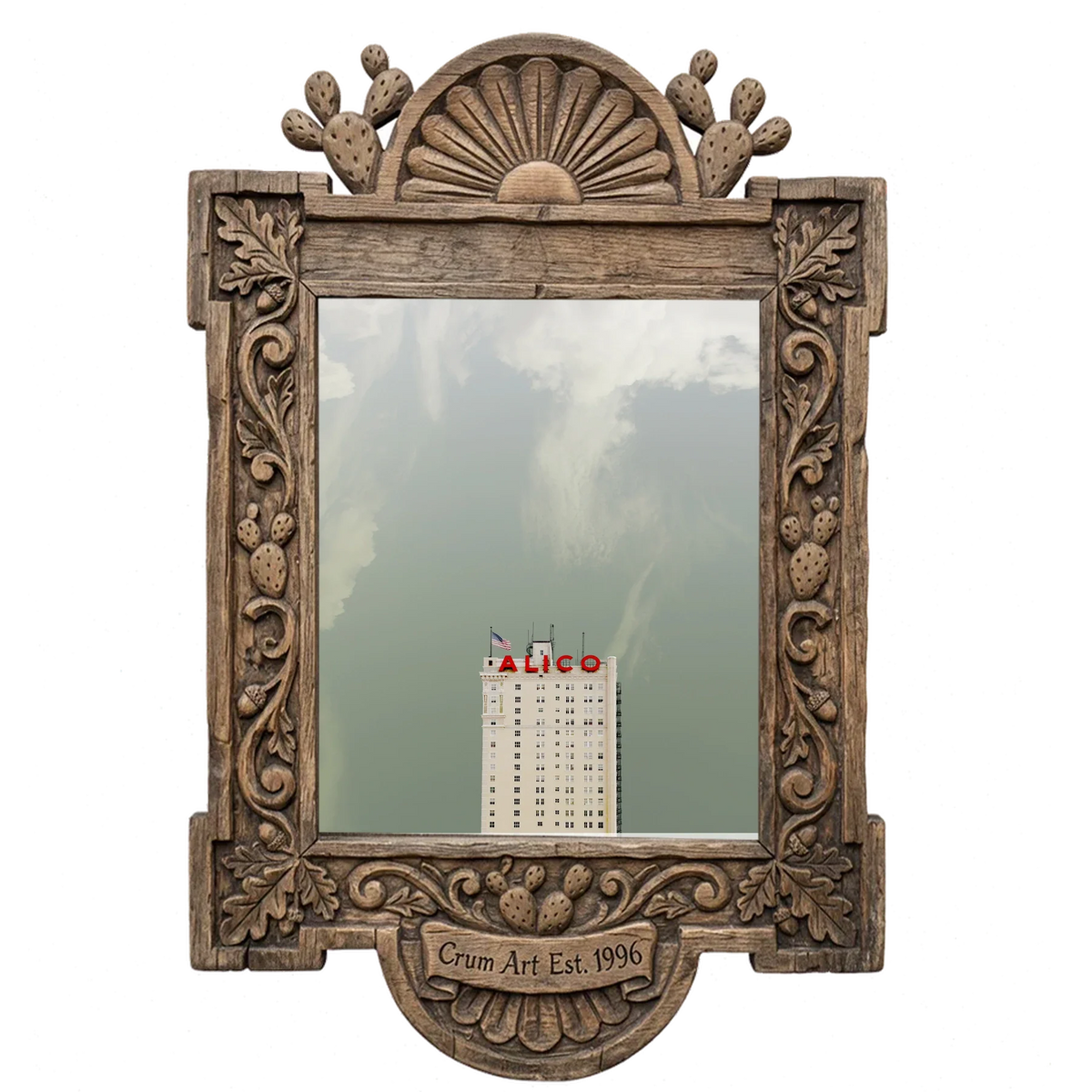 Alico Building Waco — Texas art print by Betsy Crum in a carved wood frame