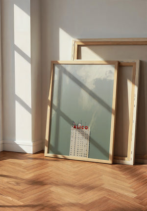 Alico Building Waco Texas Art print by Betsy Crum — neutral frame room mockup