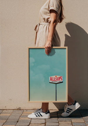 Allsup's Under a Big Sky Texas Art print by Betsy Crum — framed with velvet mat