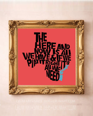 Ann Richards Quote Print art print in a gold frame by Betsy Crum — square texas art from Crum Art, available at crumart.com. This museum quality print is made right here in Texas.