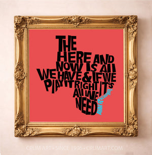 Ann Richards Quote Print art print in a gold frame by Betsy Crum — square texas art from Crum Art, available at crumart.com. This museum quality print is made right here in Texas.
