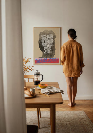 Barbara Jordan Texas art print by Betsy Crum — framed with velvet mat