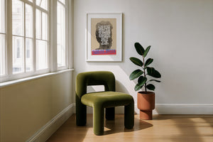 Barbara Jordan Texas art print by Betsy Crum — framed with velvet mat