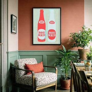 Big Red Art Print – Two Bottles Pop Art | Betsy Crum