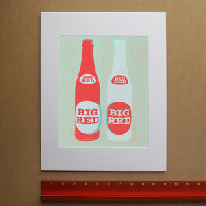 Big Red Art Print – Two Bottles Pop Art | Betsy Crum