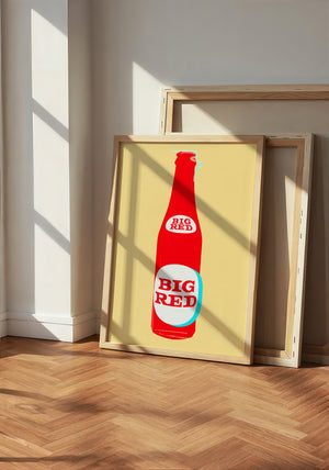 Big Red Warhol Grid kitchen print by Betsy Crum — neutral frame room mockup