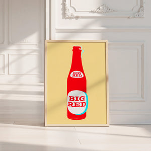 Big Red Warhol Grid kitchen print by Betsy Crum — neutral frame room mockup