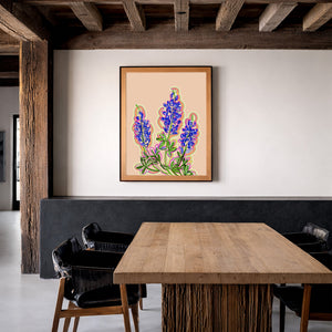 Bluebonnets shown framed by Crum Art