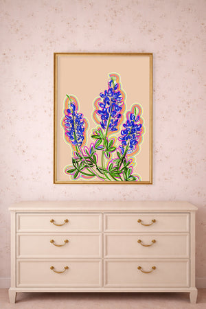 Texas Bluebonnet Art Print  - Pink