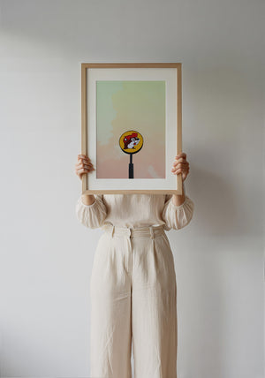 Buc-ee's Under a Big Sky Texas art print by Betsy Crum — framed with velvet mat