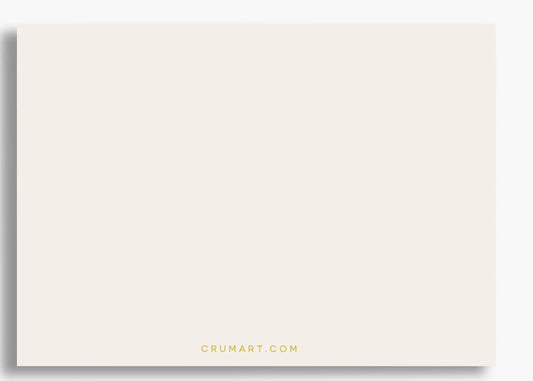 Back of the Greetings from Fort Worth Texas gold foil card by Crum Art, blank for a message