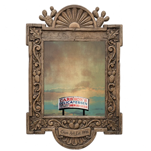 Carshons Deli — Fort Worth art print by Betsy Crum in a carved wood frame