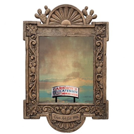 Carshons Deli — Fort Worth art print by Betsy Crum in a carved wood frame