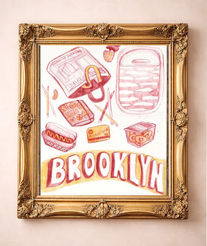 Brooklyn — art print by Caya Crum in a gold frame