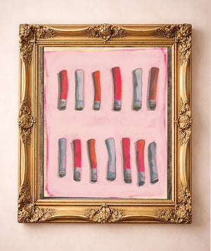 Cigarette Study - Lucky 13 — art print by Caya Crum in a gold frame
