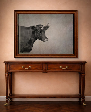 Cow Art | Sepia Cow Portrait Photograph | Crum Art — room mockup