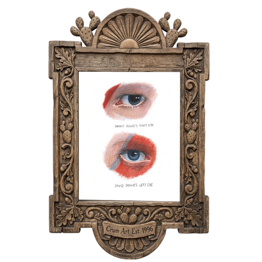 Bowie Two Print Set — art print by Caya Crum in a carved wood frame
