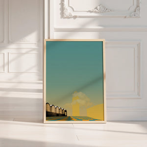 Kimbell & Will Rogers Fort Worth art print by Betsy Crum — neutral frame room mockup