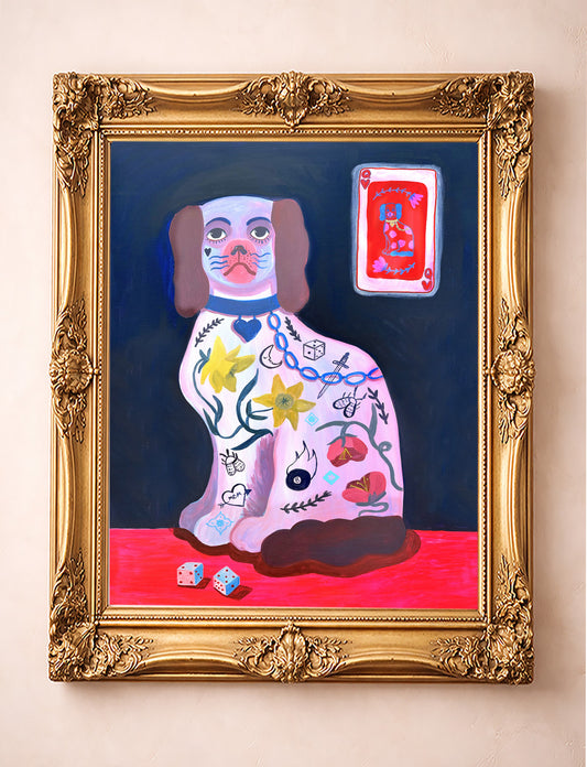 Preppy Dog Art Print | Caya Crum