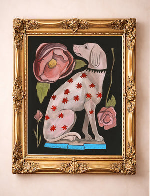 Greyhound shown framed by Crum Art