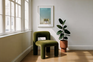 Dollar General Marfa art print by Betsy Crum — framed with velvet mat