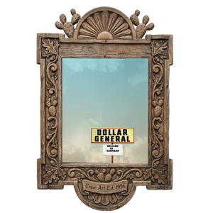Dollar General Kennard — Texas art print by Betsy Crum in a carved wood frame