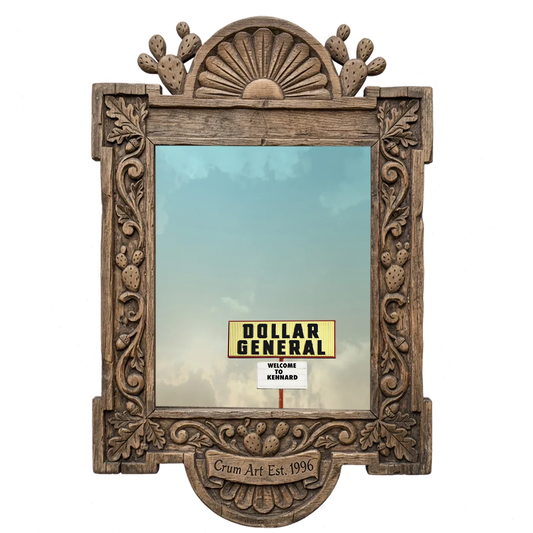 Dollar General Kennard — Texas art print by Betsy Crum in a carved wood frame