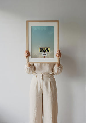 Dollar General Kennard Texas art print by Betsy Crum — framed with velvet mat