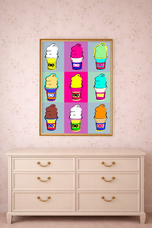 Ice Cream Art Print - Colorful Ice Cream Pop Art | Betsy Crum