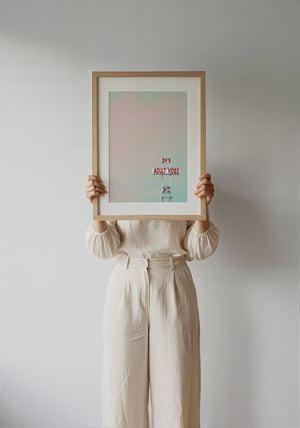 DW's Roadside Sign Oklahoma art print by Betsy Crum — framed with velvet mat