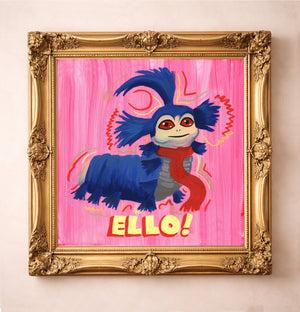 Ello Worm Labyrinth Print — art print by Caya Crum in a gold frame